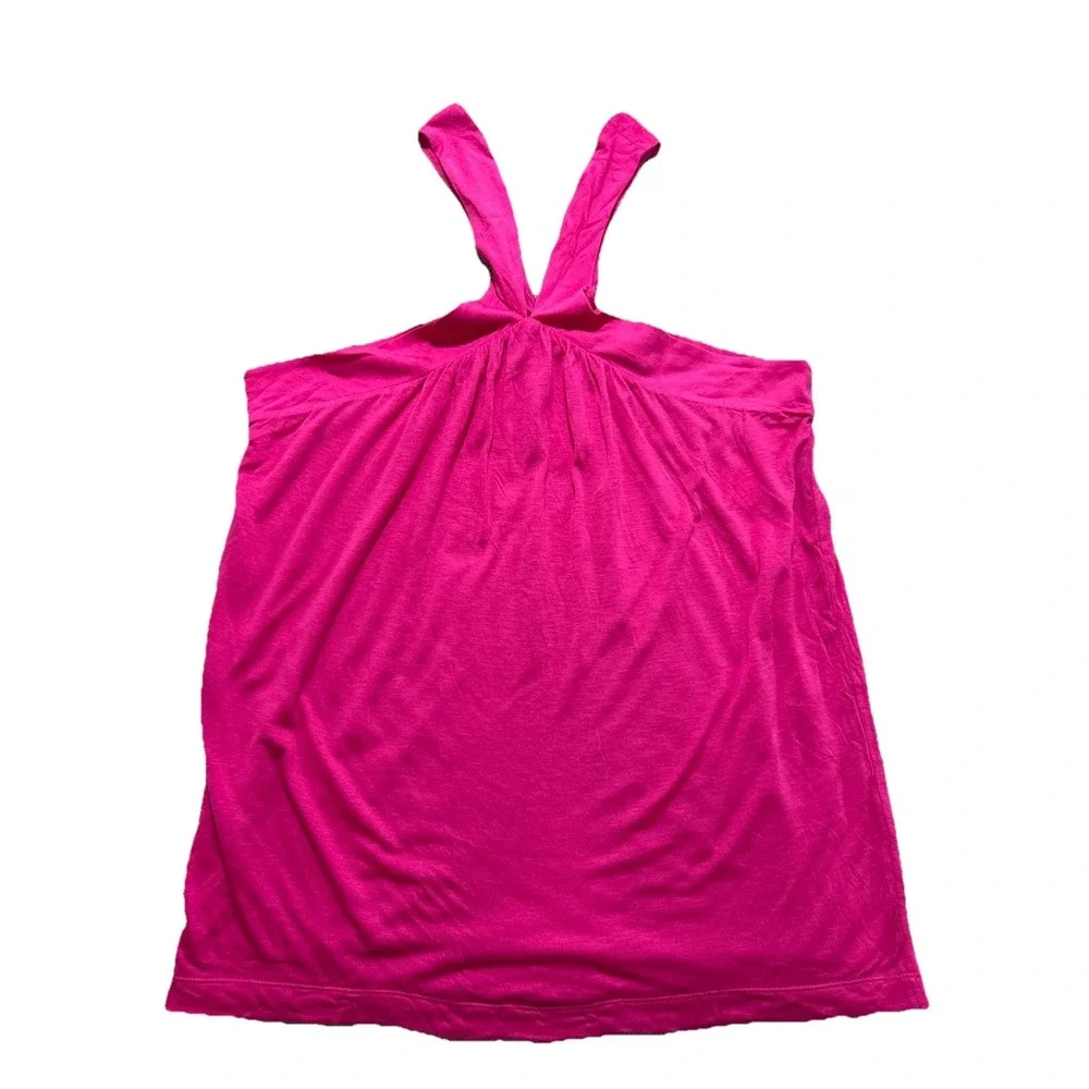 Diane Von Furstenberg Women's L Pink Azalea Halter Tank Top - Read